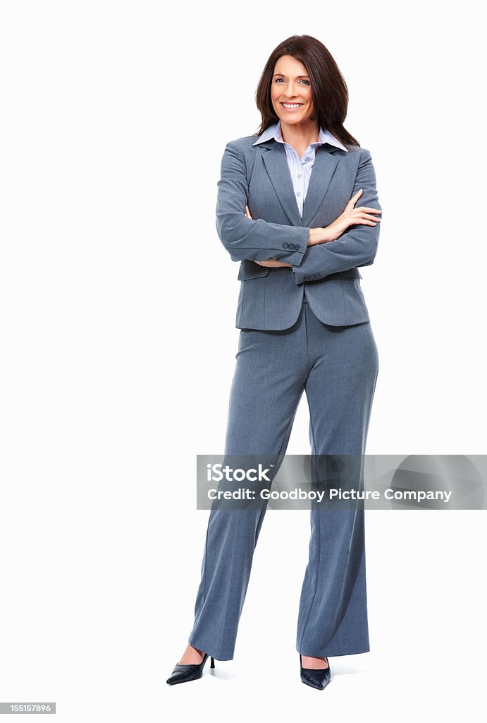 Beautiful business woman smiling with hands folded  Businesswoman Stock Photo