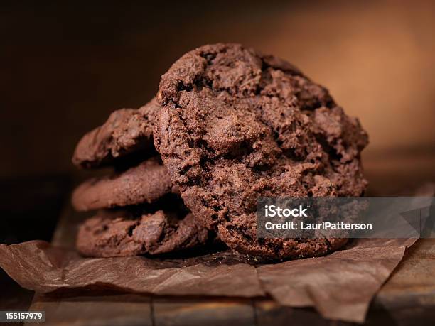 Chunky Chocolate Cookies Stock Photo - Download Image Now - Chocolate, Cookie, Chocolate Chip Cookie