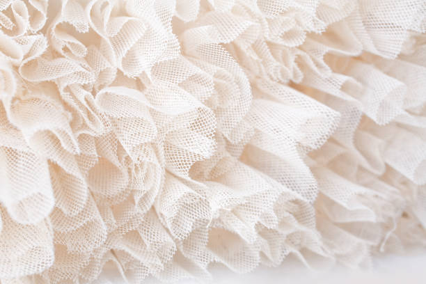 dentelle blanche - dentelle en matière textile photos et images de collection