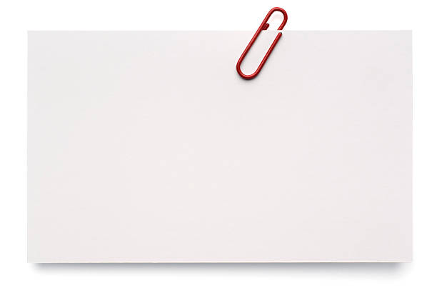 пустой белый картотечная карточка - index card paper clip paper blank стоковые фото и изображения