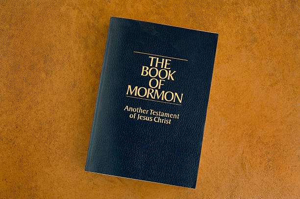 The Book of Mormon on an orange background
