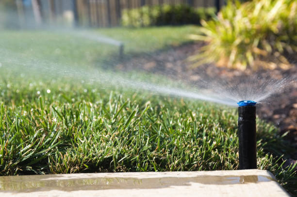 Prato sprinkler antincendio - foto stock