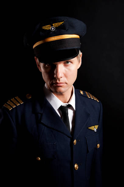 istock Portrait of an Airline Pilot, Low Key 155158353