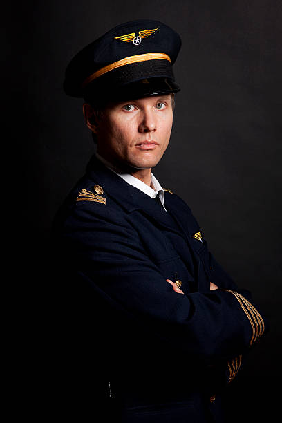 istock Portrait of an Airline Pilot, Low Key 155158355
