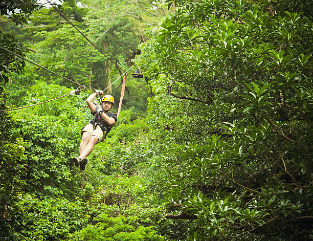 istock man during a Canopy Tour Costa Rica 155158677