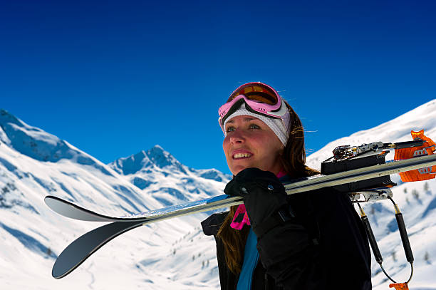 istock Woman in powder snow 155158769