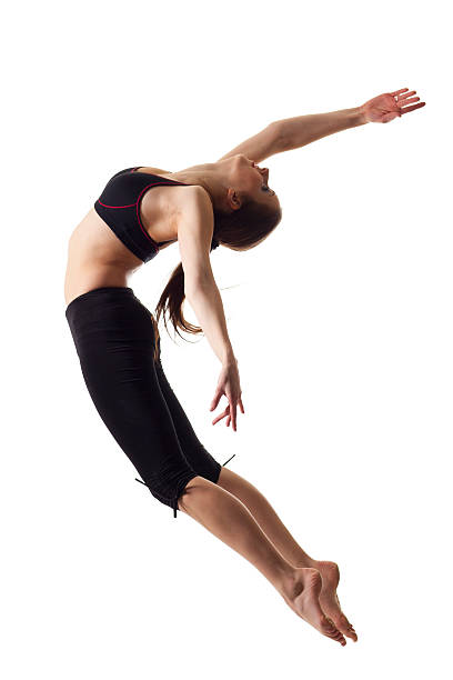 istock Gymnast girl isolated on white 155158927