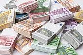 stack of euro banknotes
