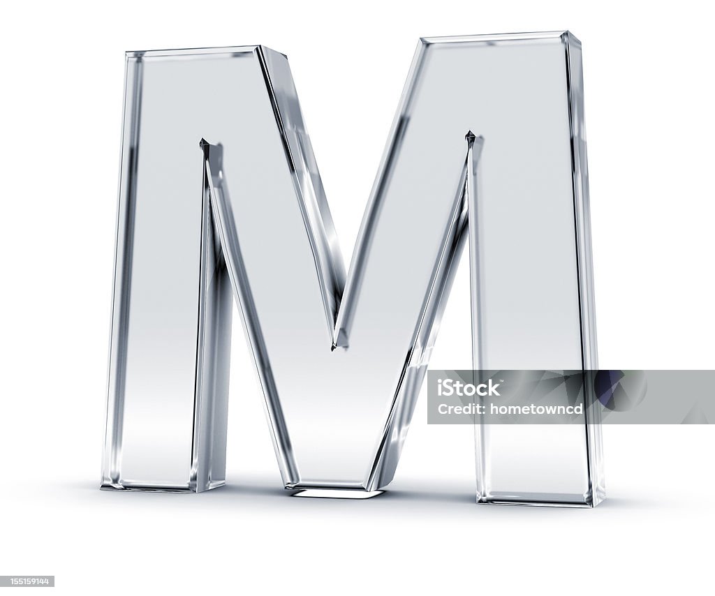 Alphabet M - Lizenzfrei Dreidimensional Stock-Foto