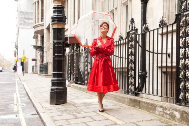 istock London Woman in Red 155159308