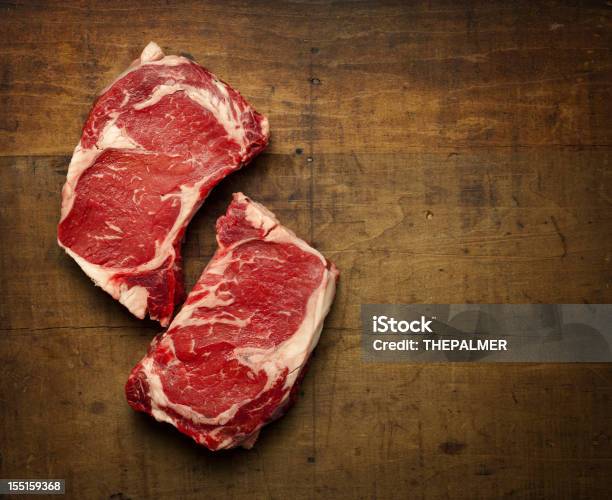 Ribeye Steak Stock Photo - Download Image Now - Beef, Butcher, Butcher's Shop