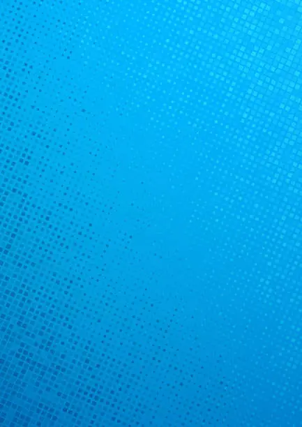 Vector illustration of Blue halftone squares pattern background