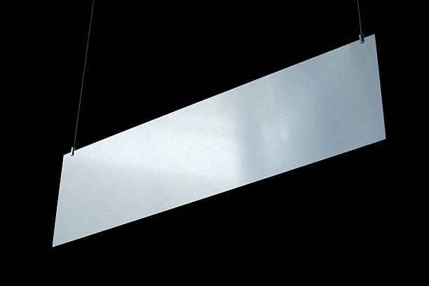 istock hanging metal billboard on black 155159572