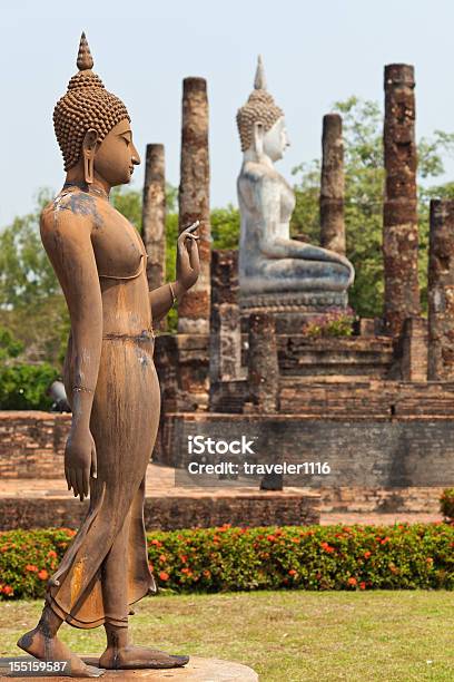 Wat Sra Sri A Sukhothai Thailandia - Fotografie stock e altre immagini di Ambientazione esterna - Ambientazione esterna, Antico - Condizione, Buddha