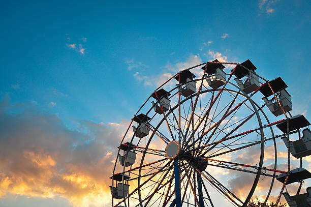 istock Ferris Wheel in beautiful sunset light 155159998