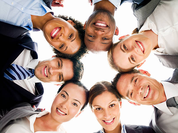 istock Business People with their Heads Together 155160745