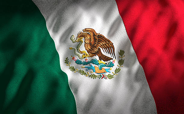bandiera del messico - flag mexican flag mexico textured foto e immagini stock
