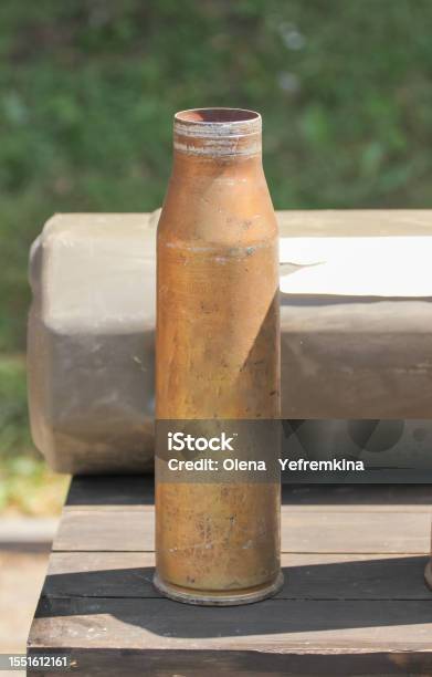 Fired Shells Fired Shell Empty Cartridge Case For Artillery Stock Photo - Download ...