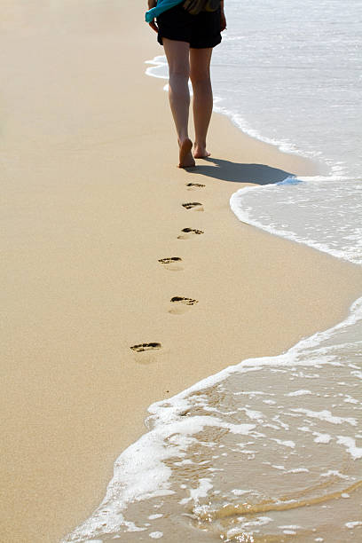 250+ Female Feet Walking Away At The Beach Stock Photos, Pictures ...