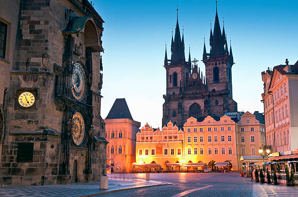 Old Town Hall, Church of our Lady Tyn, Prague  prague stock pictures, royalty-free photos & images