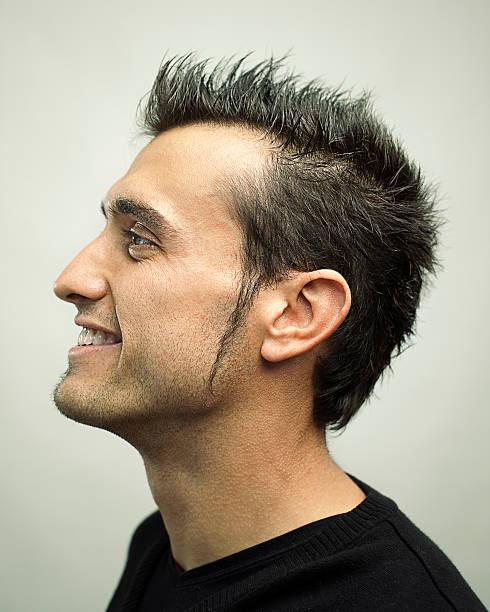 Real man profile Portrait of a real man. punk person photos stock pictures, royalty-free photos & images