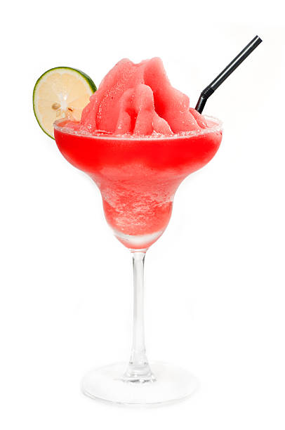 istock frozen strawberry margarita daiquiri isolated on white 155168822