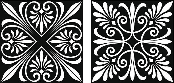 vicrtorian 주말뿐이라도 디자인식 elemets (벡터 - scroll shape corner victorian style silhouette stock illustrations