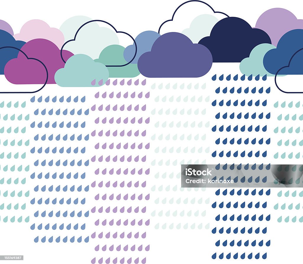 Deszcz bezszwowe wzór - Grafika wektorowa royalty-free (Abstrakcja)