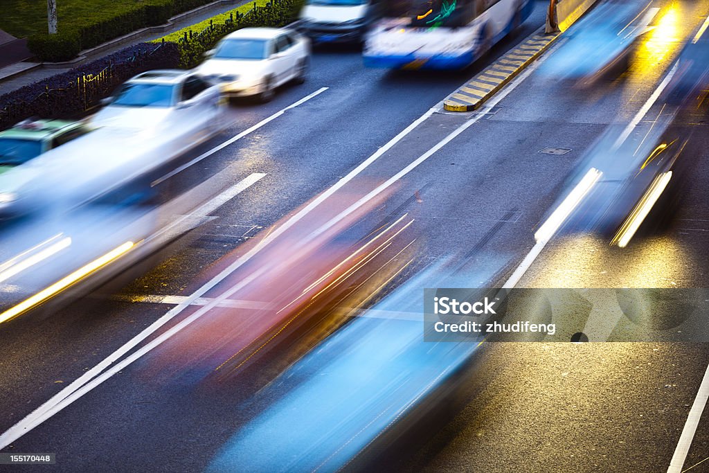 traffic in modern city Abstract Stock Photo