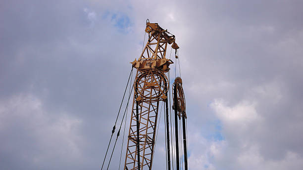 istock Elevating mechanism of the crane 155170538