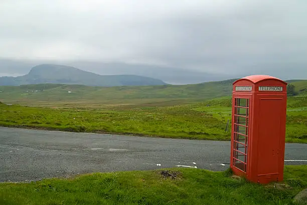 Call box on the Isle of Skye, Scotland  