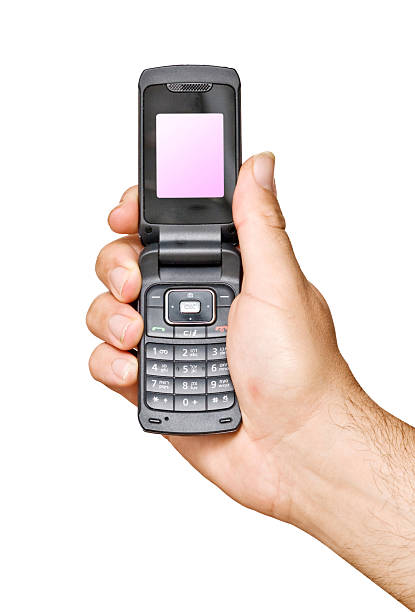 istock Close up of mobile telephone in hand 155171117