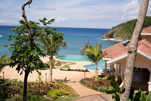 istock View of the sea from holiday complex 155171486