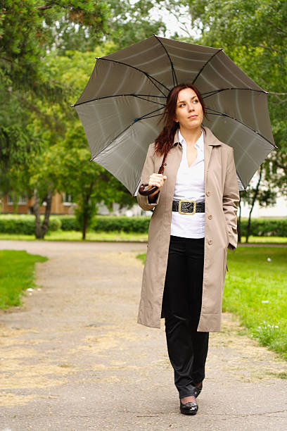 girl with a umbrella stock photo