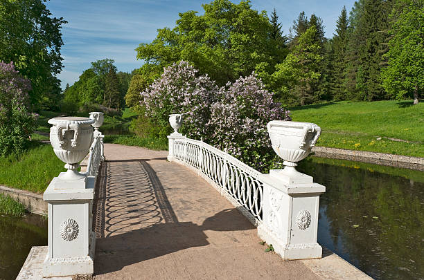 istock Ancient bridge in the park close up 155171617