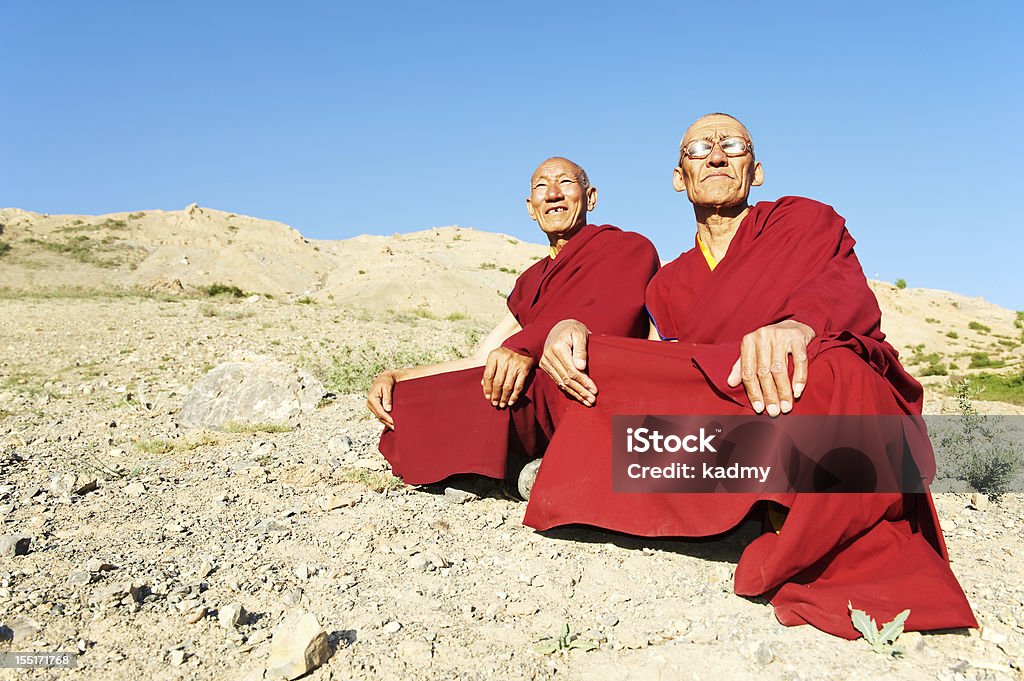 Dois Indian tibetano monk lama - Foto de stock de Monge royalty-free