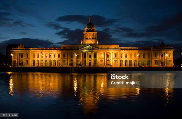 Custom House Dublin Night Shot Stock Photo - Download Image Now - 18th Century, Architecture, Awe