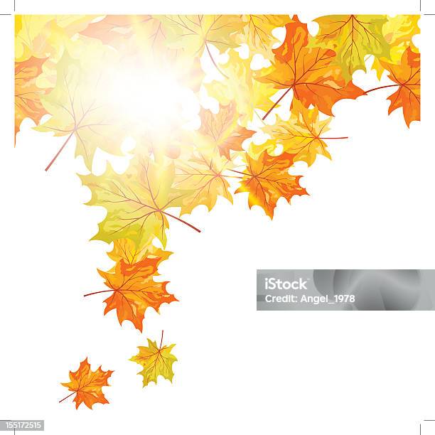 Ilustración de Autumn Maple y más Vectores Libres de Derechos de Abstracto - Abstracto, Aire libre, Amarillo - Color