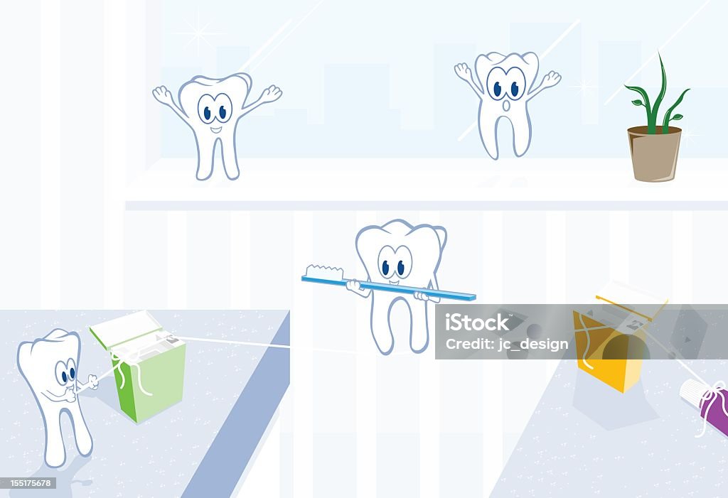 Dental Büro Tricks - Lizenzfrei Abbürsten Vektorgrafik
