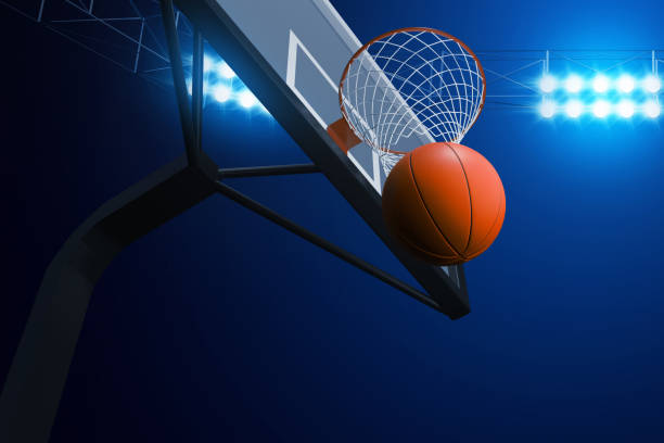 istock Basketball hoop on 3d illustration 1551906736