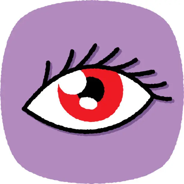 Vector illustration of Eye Doodle 4