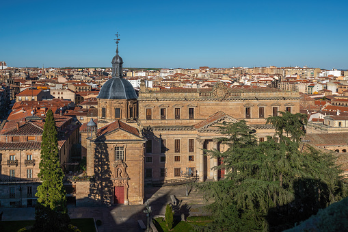Aerial view of Anaya Palace and Anaya Square - Salamanca, Spain