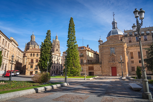 Anaya Square with Anaya Palace and La Clerecia Church - Salamanca, Spain