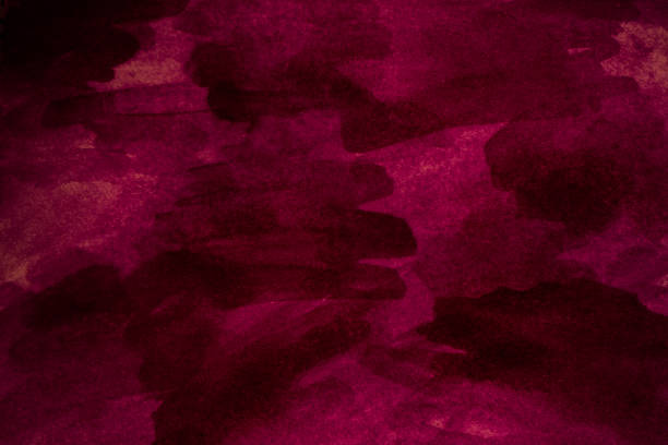acquerello astratto nero rosso bordeaux marrone magenta. antefatti. tratto, daub, spot, sporco, ruvido, grunge. - paint stroke wall textured foto e immagini stock