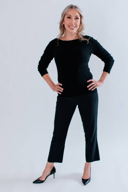 istock White blonde professional woman in black 1552142435