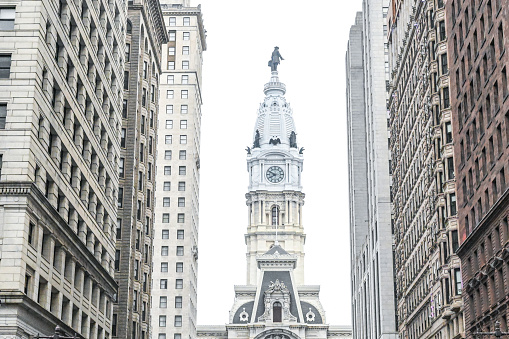 Center city Philadelphia. City hall.