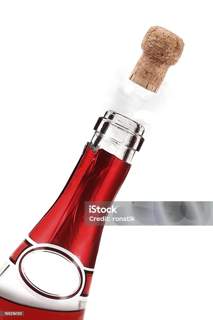 Garrafa de champagne explosivas de cork - Royalty-free Champanhe Foto de stock