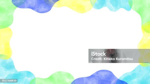 Refreshing Shade Frame With Watercolorlike Texture Stock Illustration ...