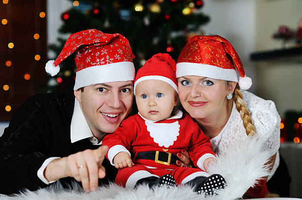 istock Christmas family portrait 155217108
