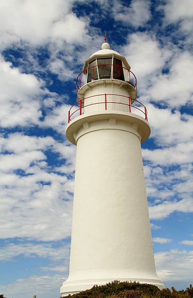 The Corny Point Lighthouse, made from local sandstone, was completed 1882 and de-manned in 1920. It continued to shine till December 1942 when it was turned off for several weeks as a Japanese invasion was feared. Conversion to electricity occurred in 1978.